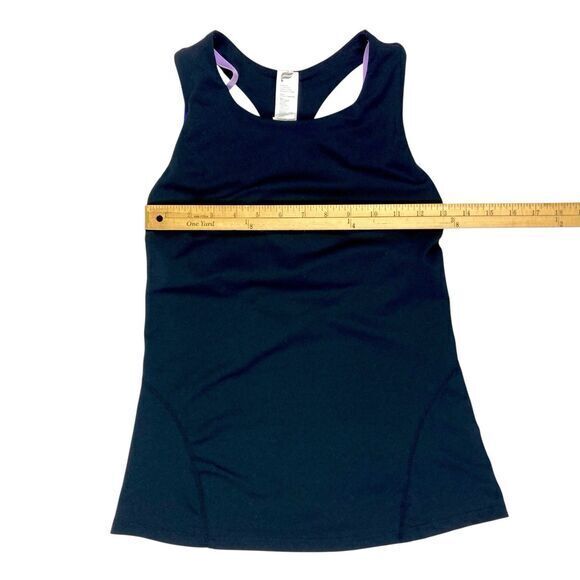 Fabletics Boost Built-In Bra Workout Tank Black Stretchy Gym Cross Fit Yoga Top - Picture 9 of 14